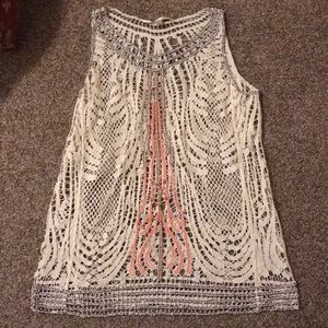 Crochet beaded top